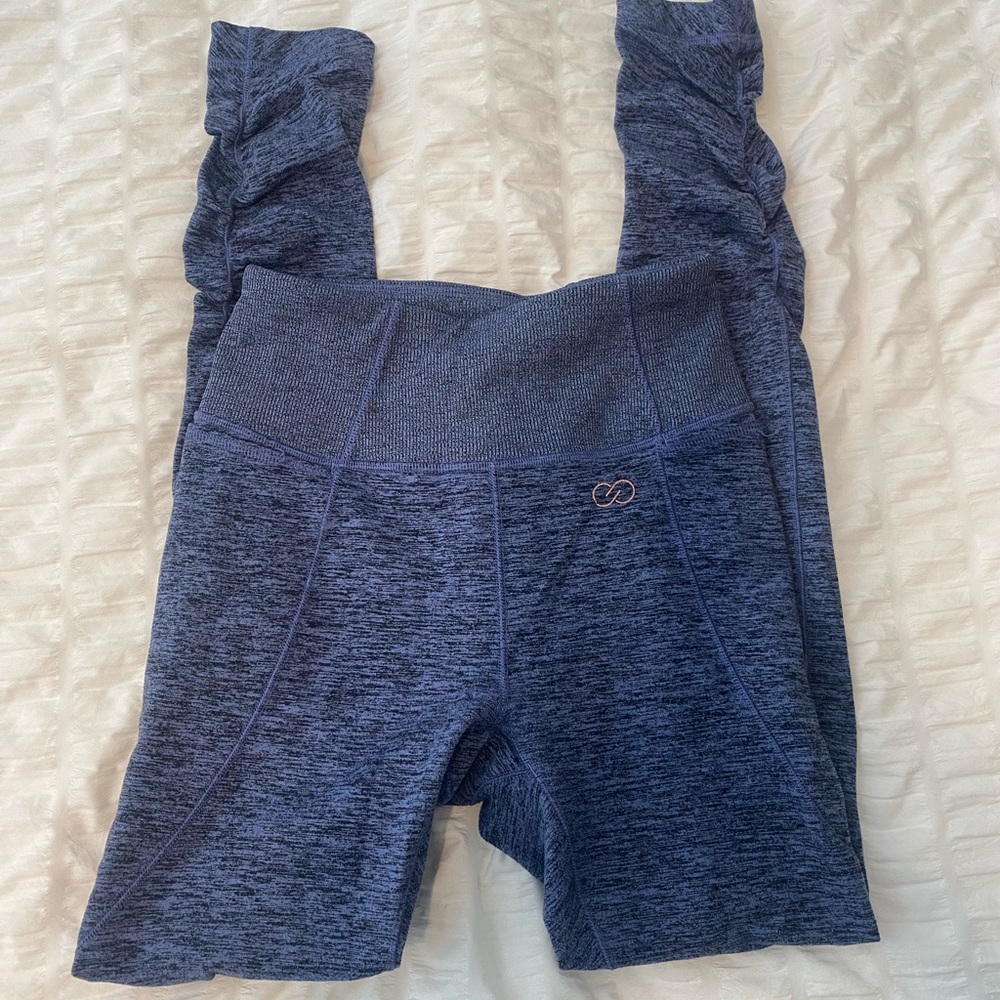 Calia blue and black heathered high waisted leggings with pockets